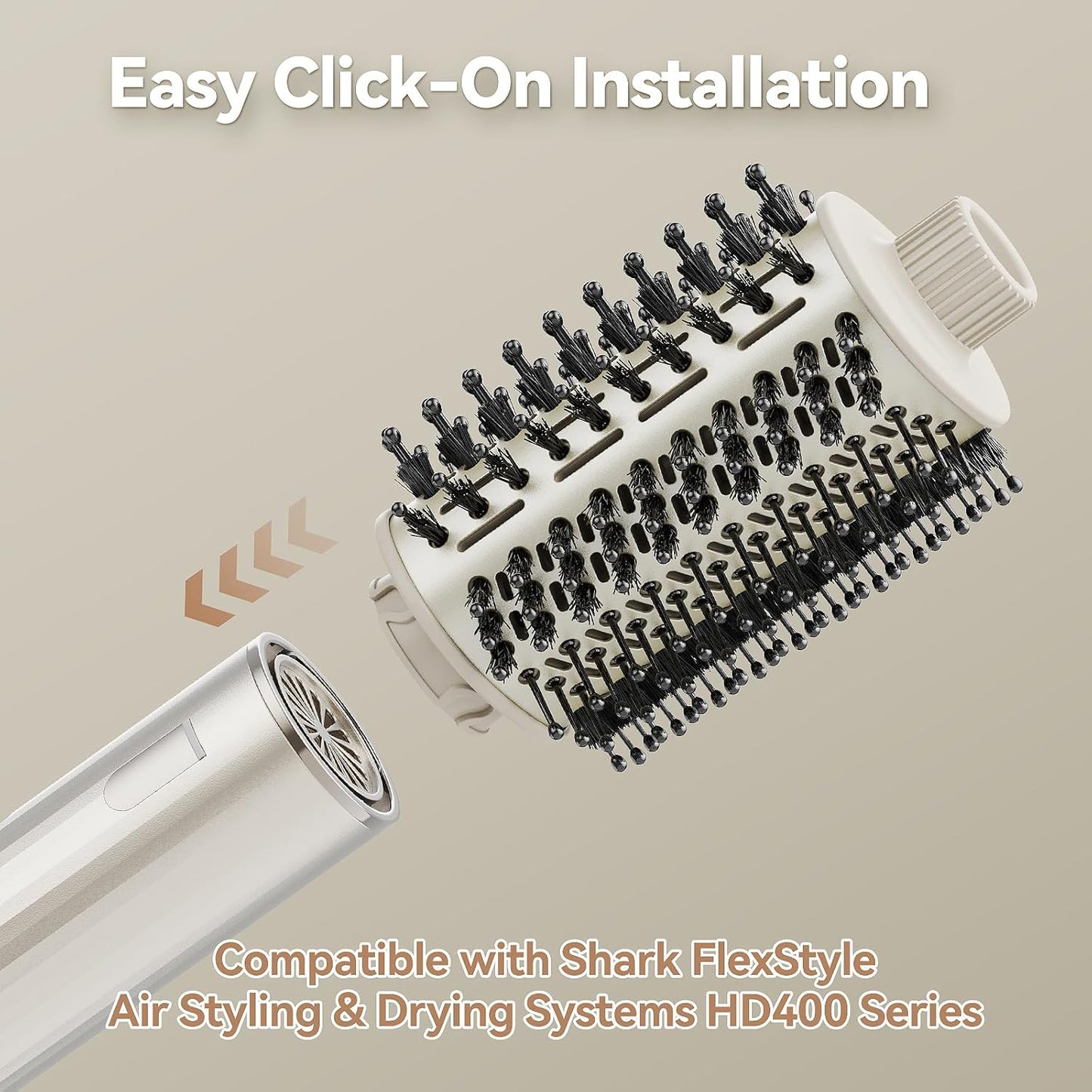 Accesorio de Cepillo Ovalado Esctabalt para Secador de Pelo Shark, Cepillo Liso para Secado de Pelo para Cabello Lacio, Ondulado, Rizado y Enrulado, Compatible con Shark FlexStyle y Serie HD400