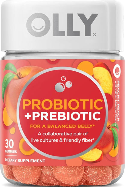 OLLY - Gomitas de probióticos + prebióticos que apoyan la salud dig...