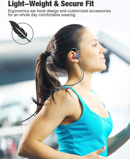 Otium Auriculares deportivos inalámbricos Bluetooth 5.3 con micrófo...