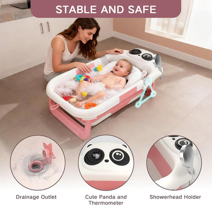 Bañera plegable para recién nacidos a niños pequeños (0-24 meses),...