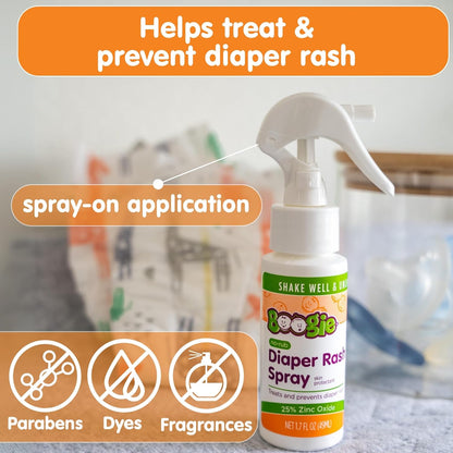 Boogie Crema para sarpullido de pañal en aerosol para bebé, aplicac...