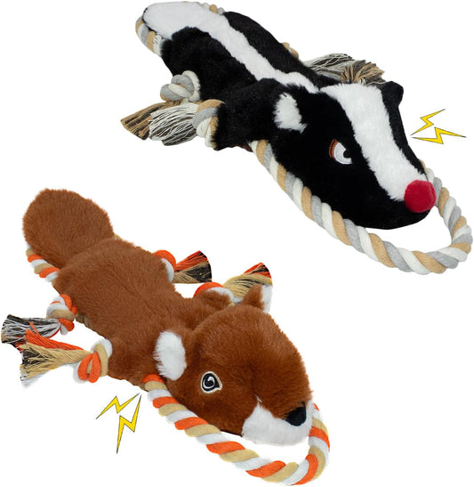 Juguetes chirriantes para perros, sin relleno, paquete de 2 juguete...