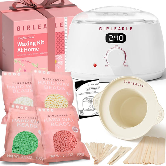GIRLEARLE Kit de depilación digital blanca para mujeres y hombres,...