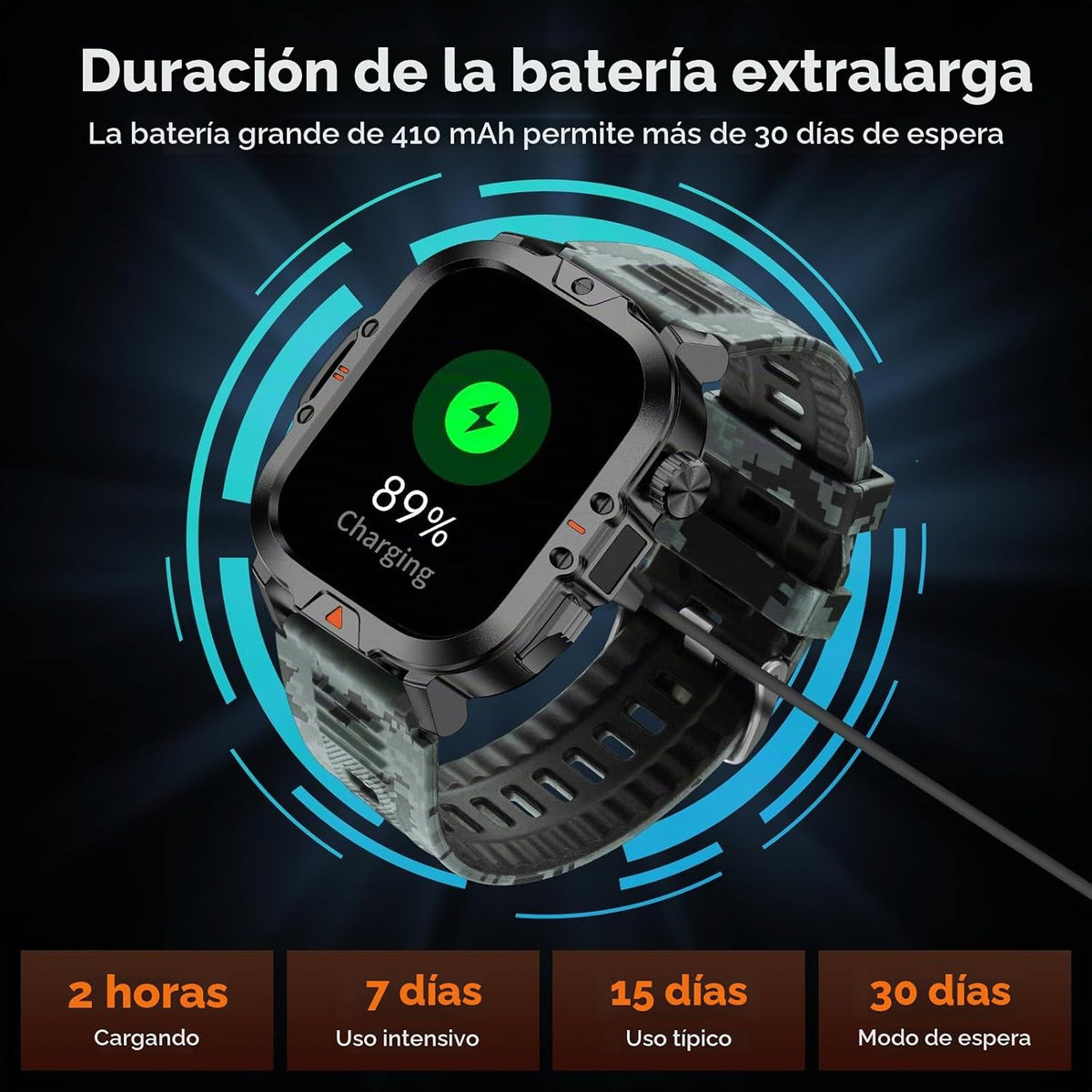 BRUBOSES Reloj inteligente para hombre militar Contestar\/Hacer lla...