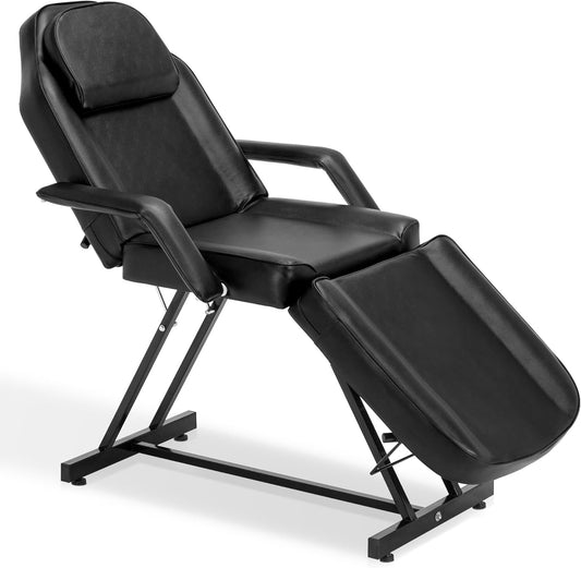 BarberPub Silla de tatuaje ajustable, cama facial multiusos de 72 p...