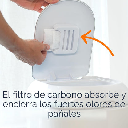 Diaper Genie Juego de regalo de cubo de pañales platino | Control d...
