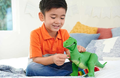Mattel Disney y Pixar Toy Story Figura de Acción de Dinosaurio que Habla con Brazos Movibles, Risas Rugientes Rex Dino Toy, T Rex de 10.8 Pulgadas con Más de 40 Sonidos y Frases