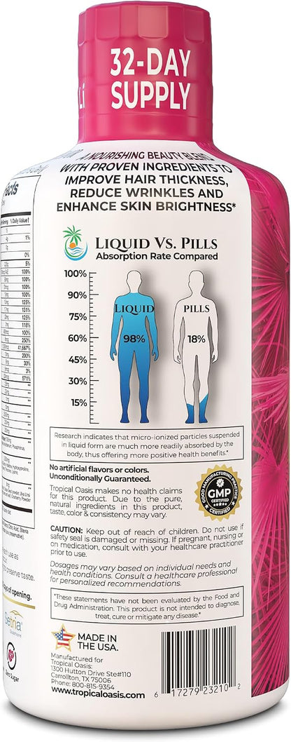 Tropical Oasis Multivitamínico Líquido para Mujeres + Crecimiento d...