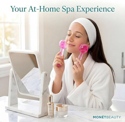 MonétBeauty Globos de Hielo para el Rostro, Seguros para Congelador...