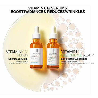 La Roche-Posay Suero puro de Vitamina C al 12% para cara con ácido...