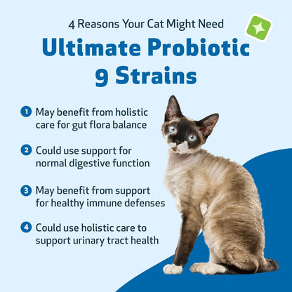 Pet Wellbeing Ultimate Probiotic 9 cepas con prebióticos FOS para g...