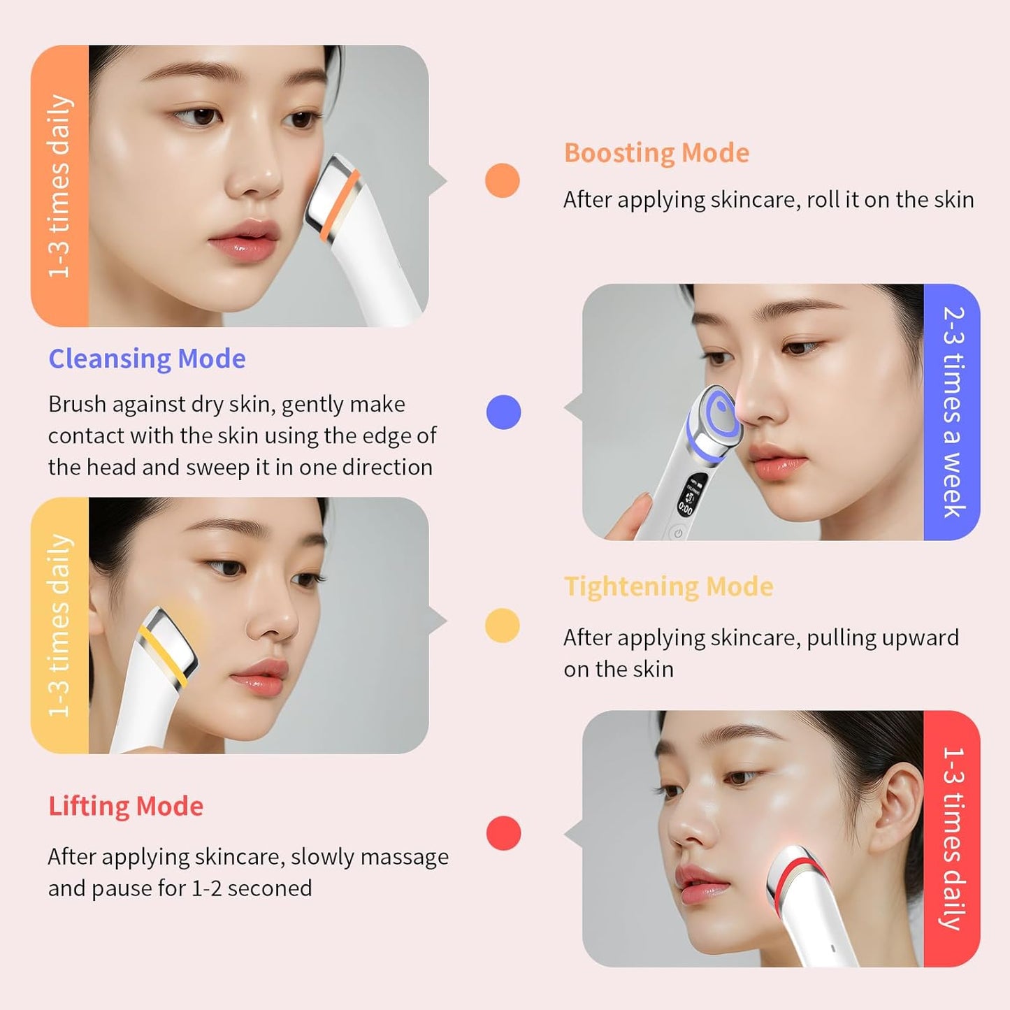 Dispositivo de estiramiento facial 8 en 1 para apretar y levantar l...