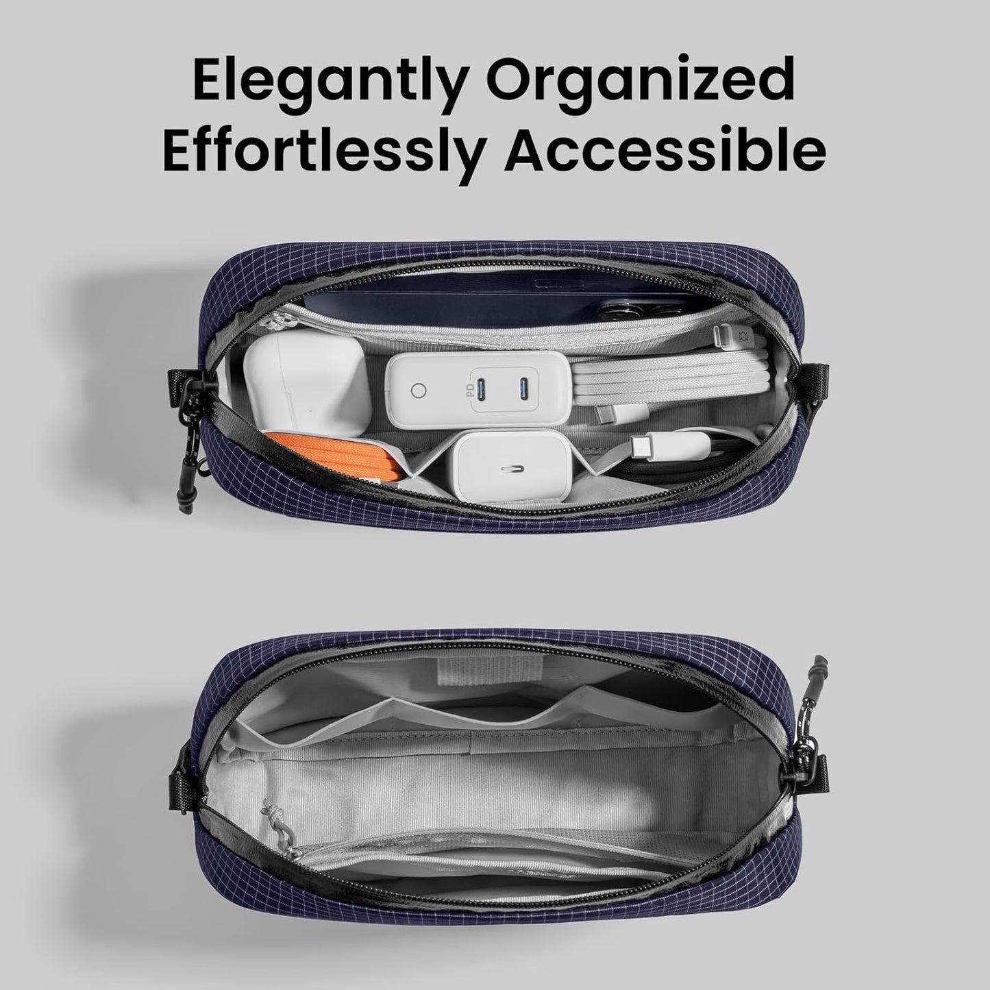 tomtoc Organizador de Electrónicos Estuche de Viaje de Alto Rendimi...