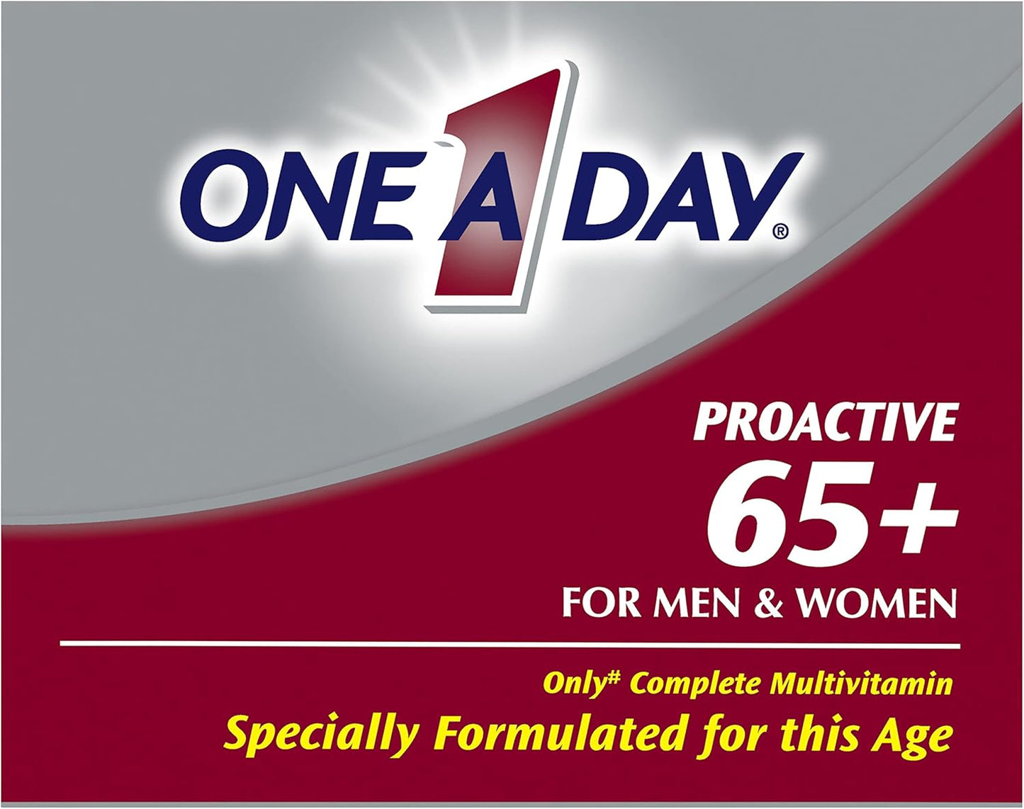 ONE A DAY Proactive 65+, multivitamínico para hombres y mujeres, su...