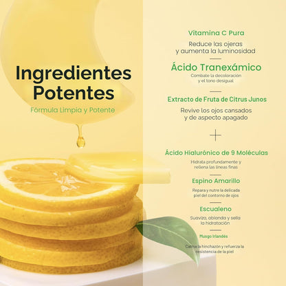 TEREZ &amp; HONOR Parches para ojos de vitamina C, 60 máscaras core...