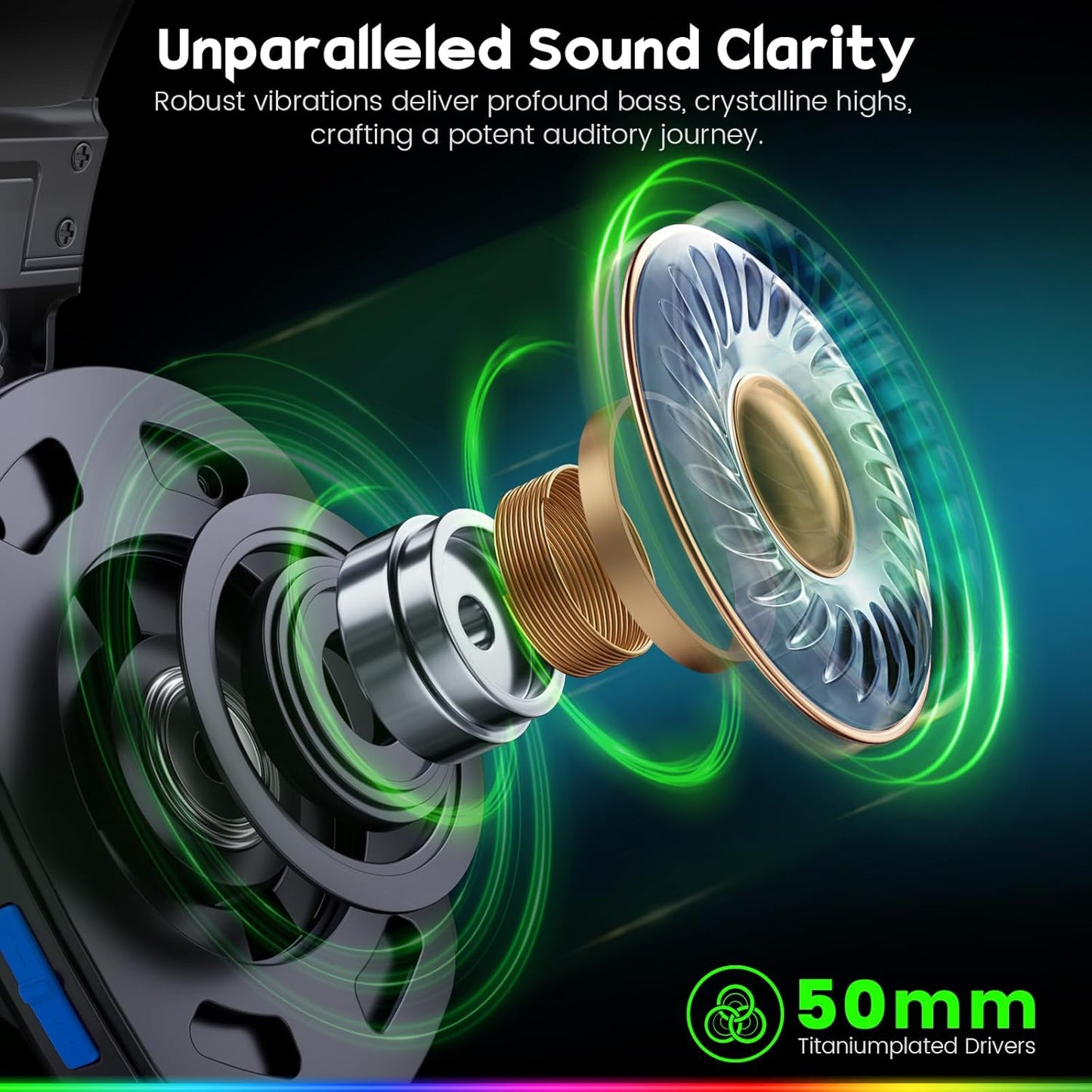 WESEARY Auriculares inalámbricos para juegos para PS5, PS4, PC, lap...