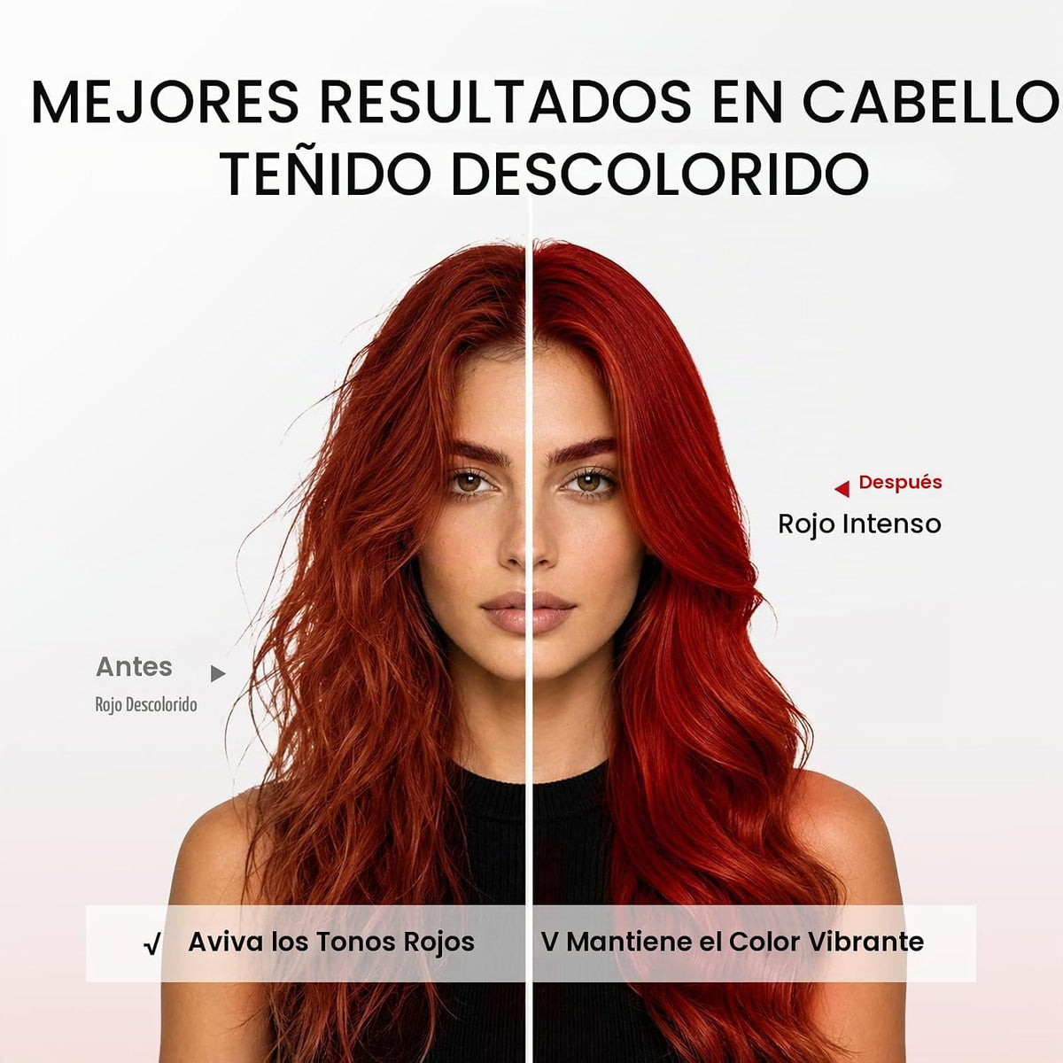 Karseell Set de champú y acondicionador de máscara de cabello rojo...