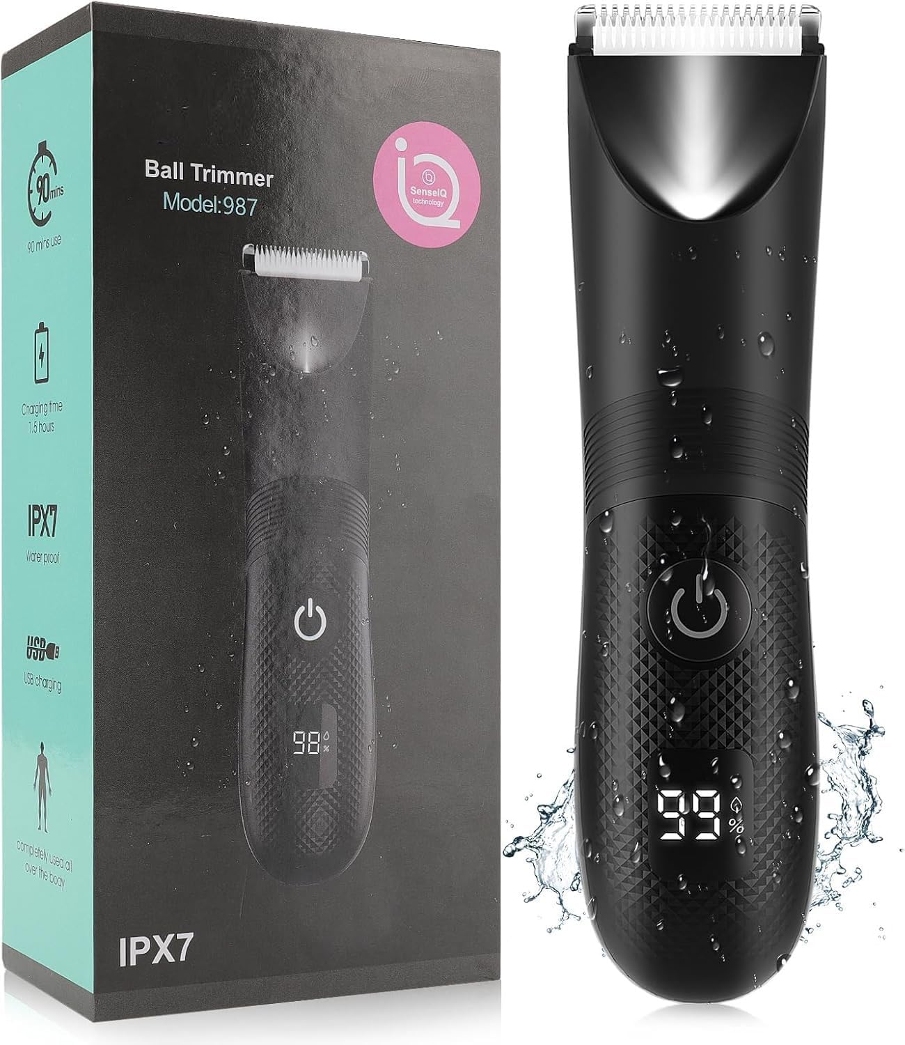 Manscape - Recortadora de cuerpo y bola para hombres, recortadora d...