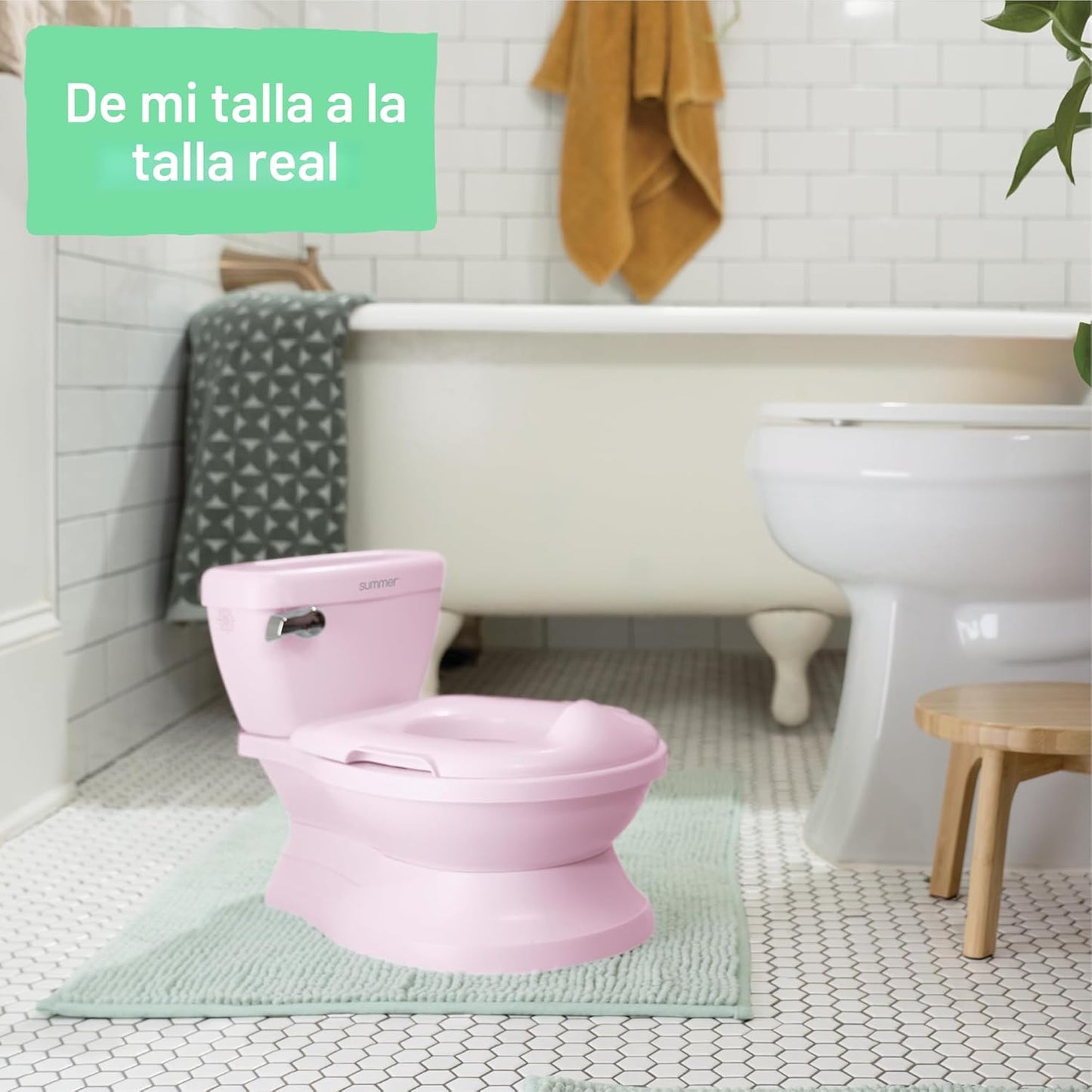 Ingenuity My Size Potty Pro en rosa, inodoro de entrenamiento infan...
