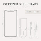 Tweezerman - Juego de pinzas pequeñas para cejas con estuche de via...