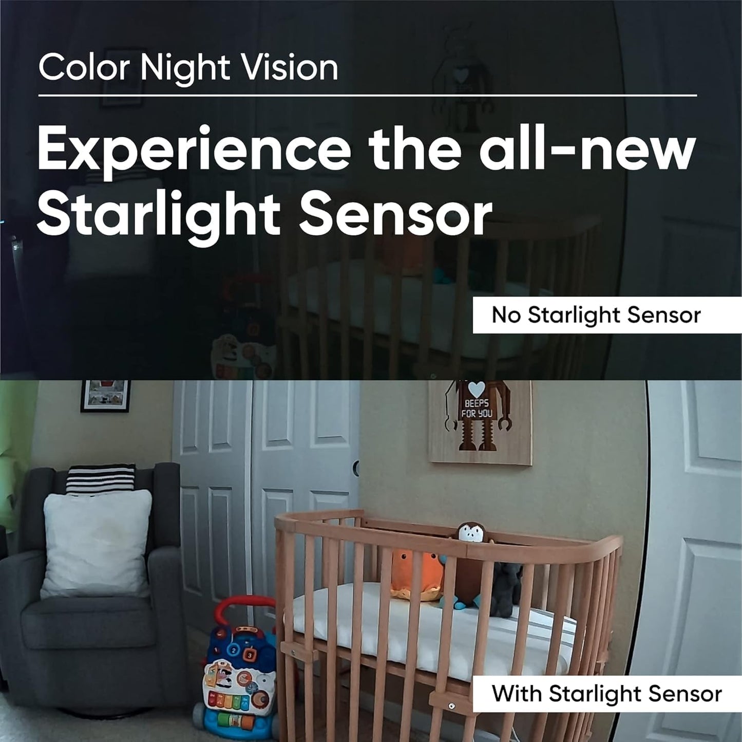 Cam v3 Cámara de seguridad para mascotas, visión nocturna a color d...