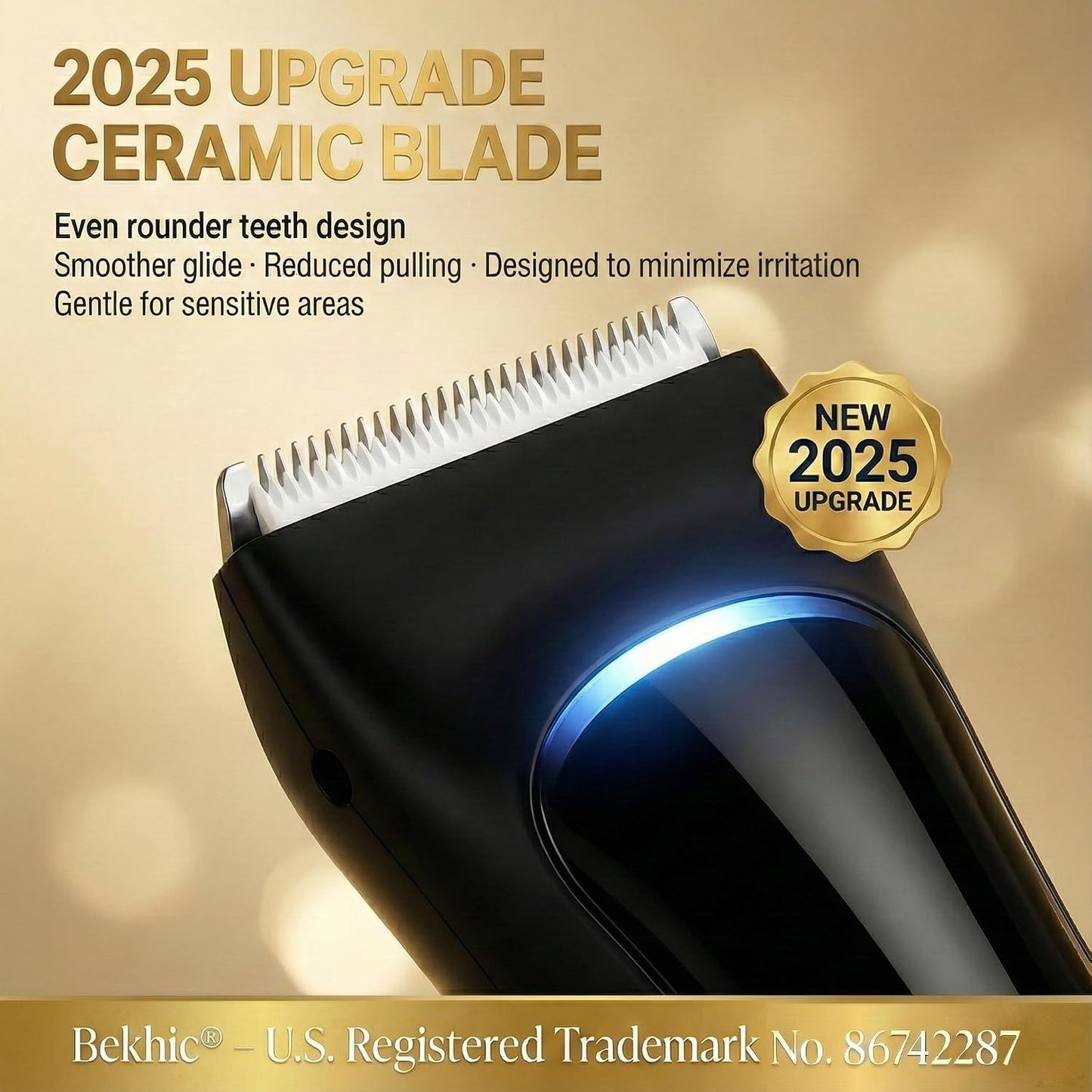 Bekhic Manscape - Cortadora de pelo para ingle y cuerpo para hombre...