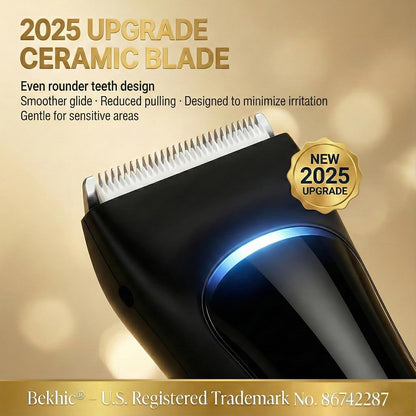 Bekhic Manscape - Cortadora de pelo para ingle y cuerpo para hombre...