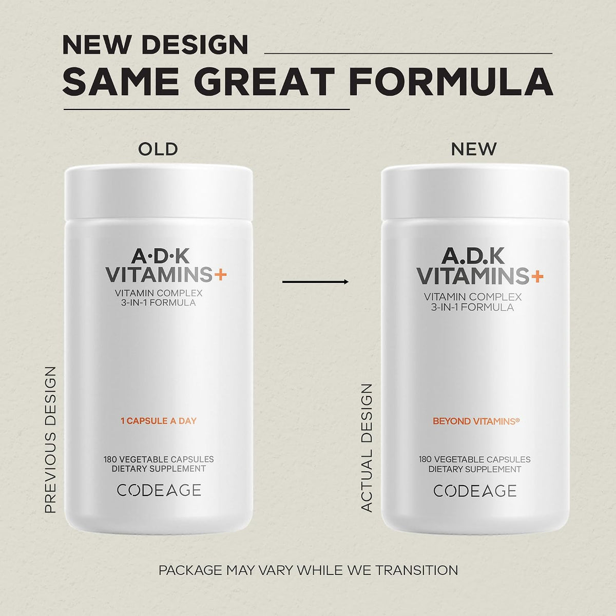 Codeage Suplemento de Vitaminas ADK - Vitamina A Esencial, D3 5000...