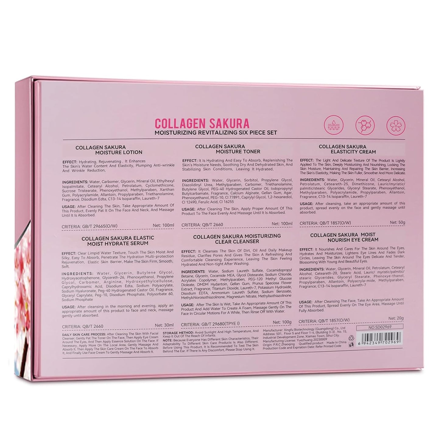 JAPAN SAKURA - Juego de cuidado de la piel, juego de cuidado de la...