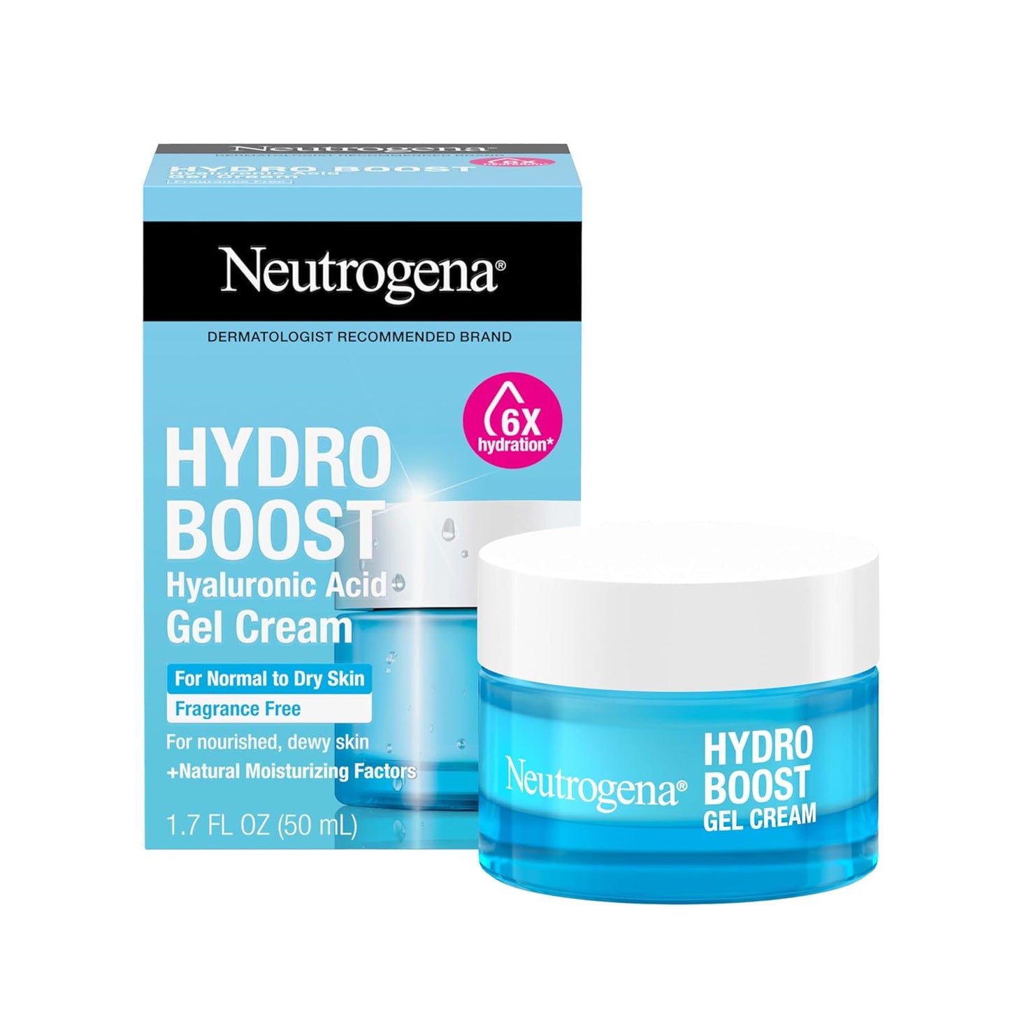 Neutrogena Hydro Boost Gel Cream, hidratación de 48 horas para piel...