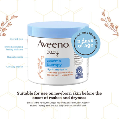 Aveeno Baby - Bálsamo corporal nocturno para tratamiento del eccema...