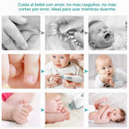 Cortador de uñas eléctrico para bebés con luz LED, 10 cabezales de...