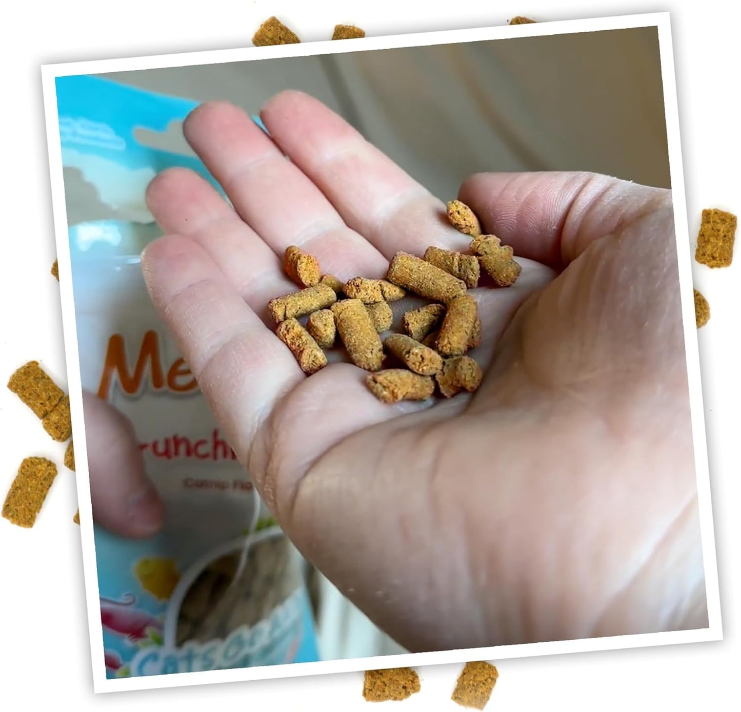 Meowijuana Crunchie Munchie Golosinas de hierba gatera | Salmón, ma...