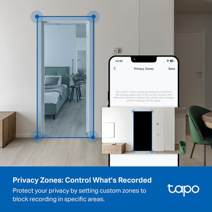 Tapo Cámara de seguridad interior 3K 5MP para monitor de bebé, cáma...