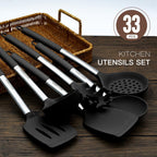 Juego de utensilios de cocina - Utensilios de cocina de silicona -...