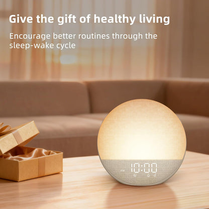 Reloj despertador Sunrise Máquina de ruido blanco: luz natural de d...
