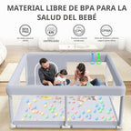 XVISHX Corralito para bebés de 50 x 50 pulgadas, corralito para beb...