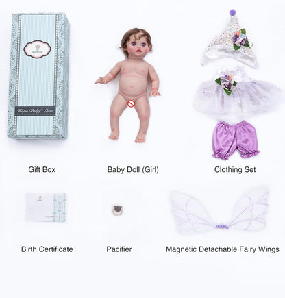 Cloveray Muñeca de bebé, muñecas de bebé Reborn de 18 pulgadas \u20...