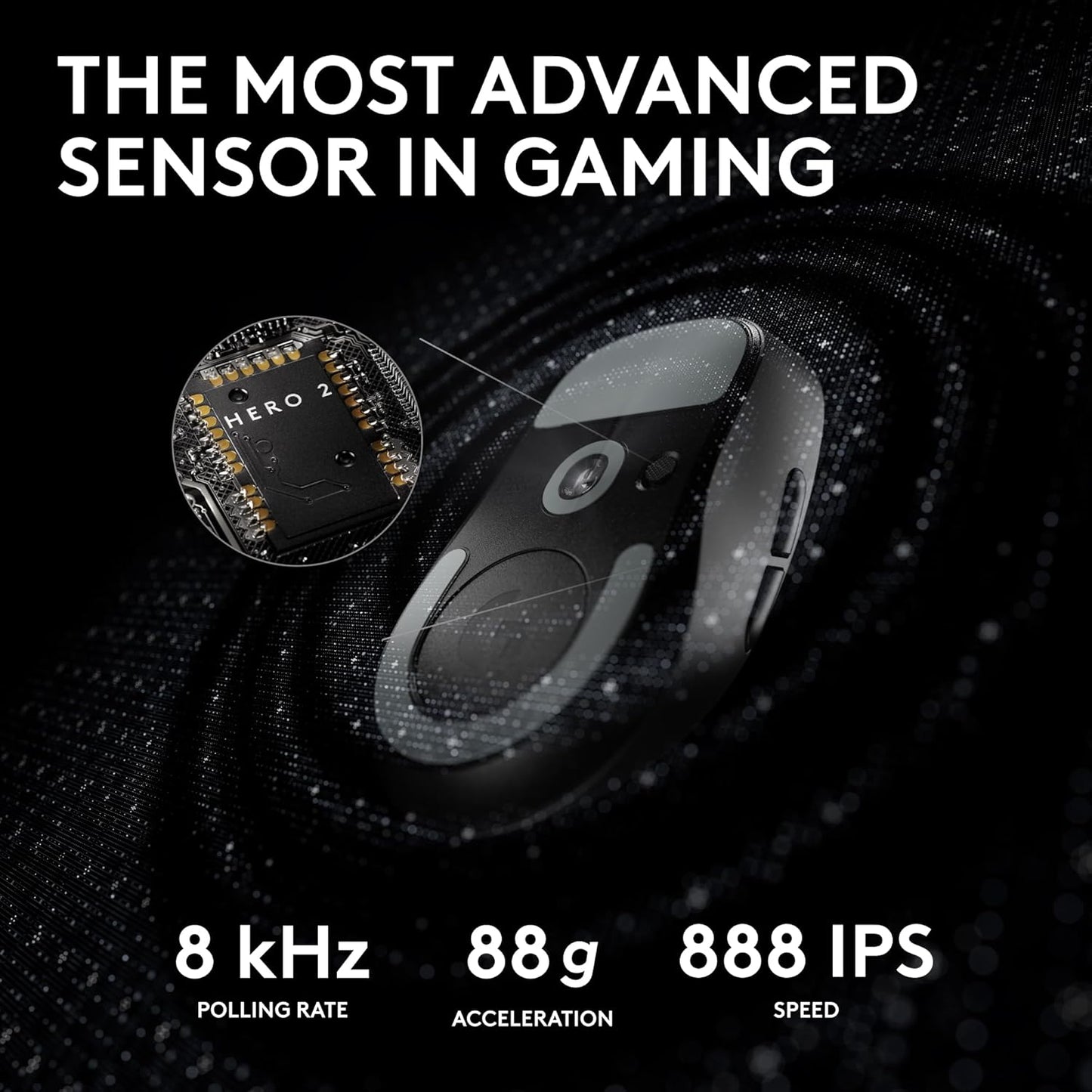Logitech G PRO X Superlight 2 Ratón inalámbrico para juegos, 60g Pro-Grade con 5 botones programables, sensor 44k DPI, tasa de reporte de 8kHz, carga USB-C para PC/Mac - Negro
