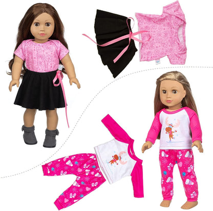 BDDOLL 23 piezas de ropa y accesorios de muñeca de 18 pulgadas para...