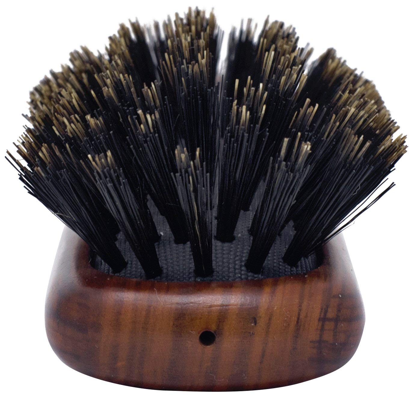Spornette Deville - Cepillo de pelo para esculpir #343, cerdas de jabalí suaves, mango de madera, cepillo alisador acolchado para mantenimiento diario, acabado y añade brillo a cepillados y soplados
