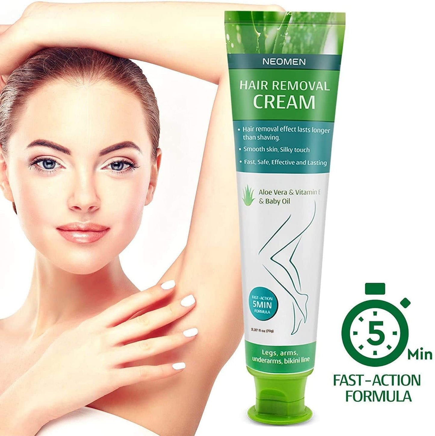 Crema depilatoria para hombres y mujeres: depiladora sin dolor para...