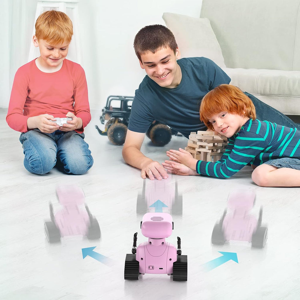 ALLCELE Robot de juguete para niñas, robot RC recargable para niños...