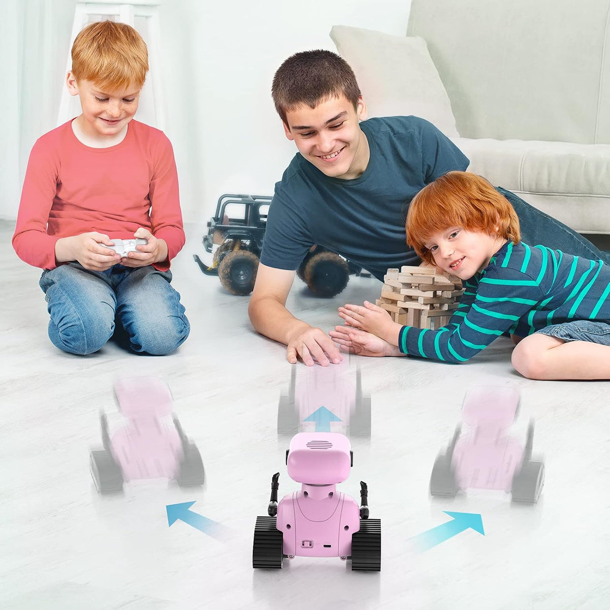 ALLCELE Robot de juguete para niñas, robot RC recargable para niños...