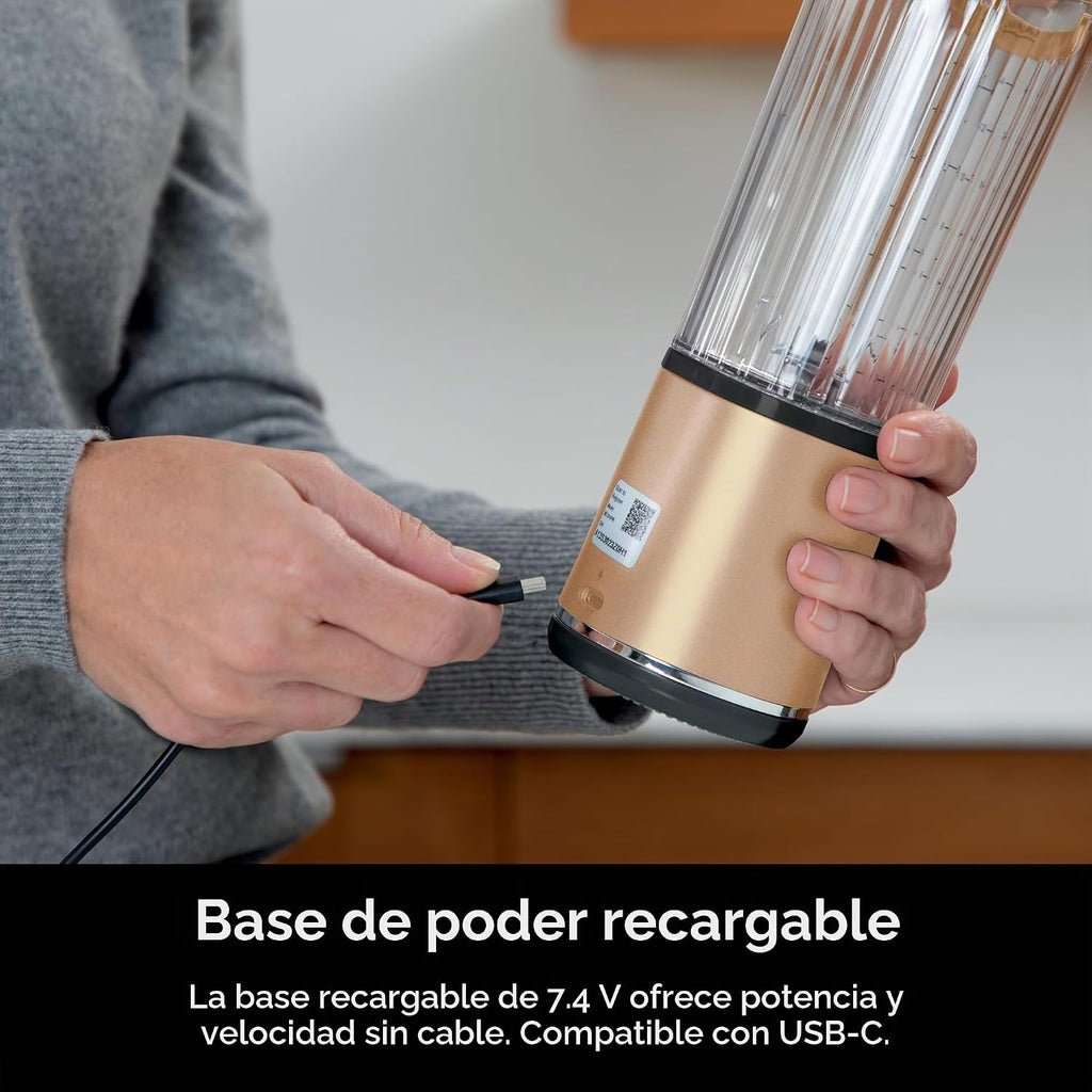 Ninja Blast licuadora portátil, sin cable, recipiente de 18 oz, lic...