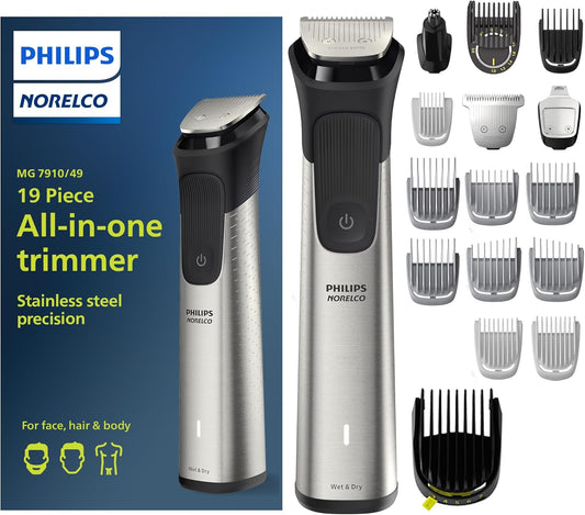 Norelco Philips Multigroom serie 7000, recortadora todo en uno, rec...
