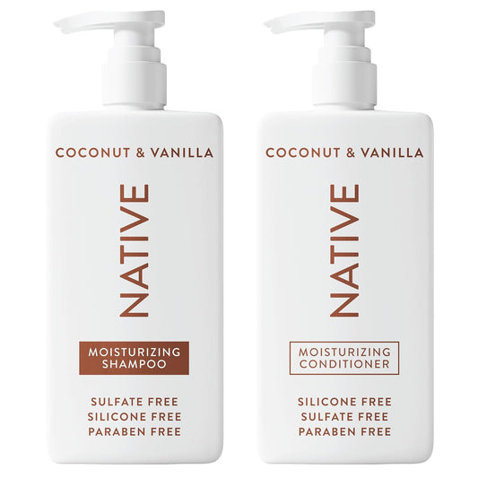 Native El champú y acondicionador de coco y vainilla contiene ingre...
