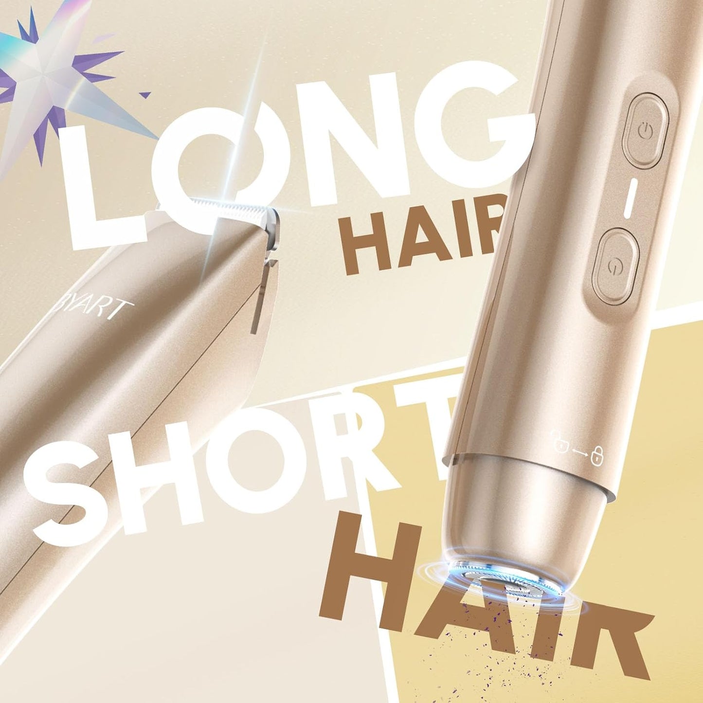 BYART Recortadora de bikini de pelo púbico para mujer, maquinillas...