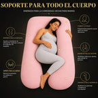 Almohada de embarazo en forma de U, funda 100% algodón, soporte de...