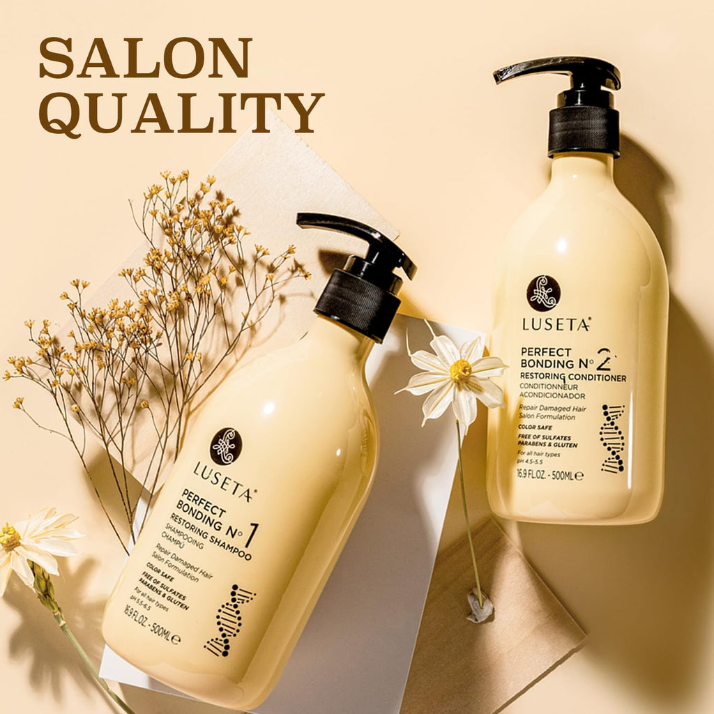 Luseta Salon - Juego de champú y acondicionador con aceite de romer...